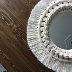 Macrame Mirror Round Bohemian Style TOPM01