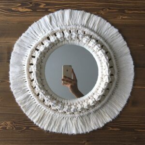 Macrame Mirror Round Bohemian Style TOPM01