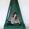 Macrame Swing Hammock Chair for Adults & Kids Large with 2 Pillow and Mattress,