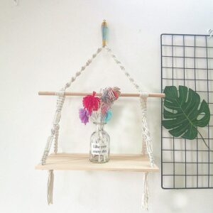 Macrame Wall Hanging Shelf Cotton Rope TOPS-13 (Copy)