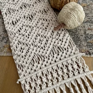 Table Runner Macrame Handwoven Boho
